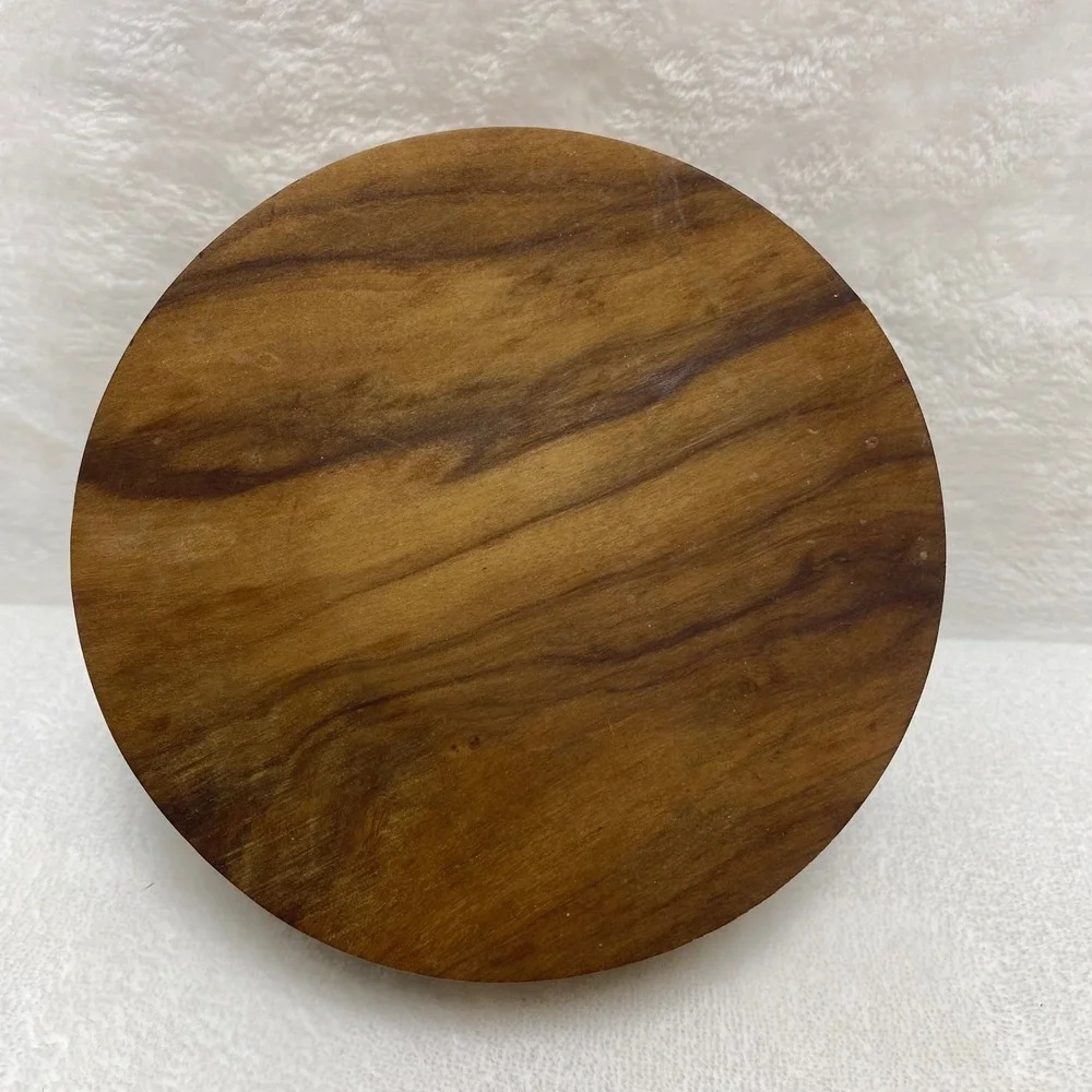 Chefs Wooden Round Salt‎ & Pepper Cellar